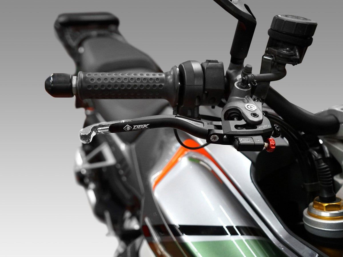 L38 - DBK Moto Guzzi V100 Mandello (2022+) / KTM Superduke 1390 (2024+) Double Adjusable Handlebar Levers "Ultimate" – Accessories in the Motodeal Motorcycle Aftermarket Accessories and Parts Online Shop