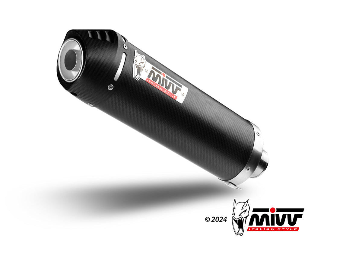 MIVV E.003 Benelli TRK 502 (2017+) Slip-on Exhaust "Oval" (carbon + cap; approved) – Accessories in the 2WheelsHero Motorcycle Aftermarket Accessories and Parts Online Shop