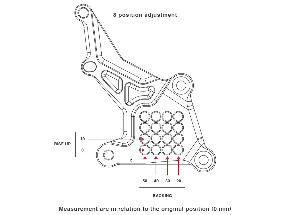 Y016 - BONAMICI RACING Yamaha MT-09 (2021+) Adjustable Rearset – Accessories in the 2WheelsHero Motorcycle Aftermarket Accessories and Parts Online Shop