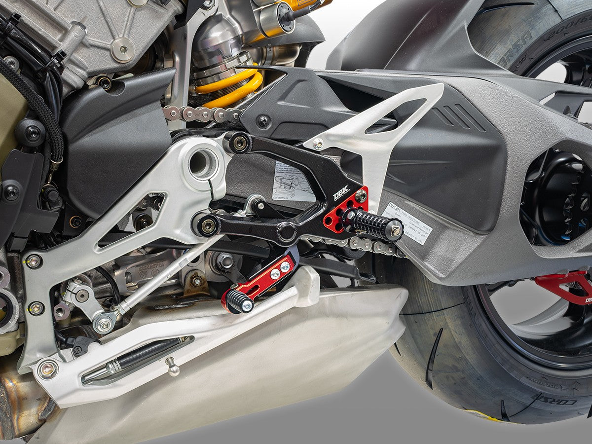 DBK DUCABIKE PRSFV402 Ducati Streetfighter V4 / V4S (2025+) Adjustable Rearset – Accessories in the Motodeal Motorcycle Aftermarket Accessories and Parts Online Shop