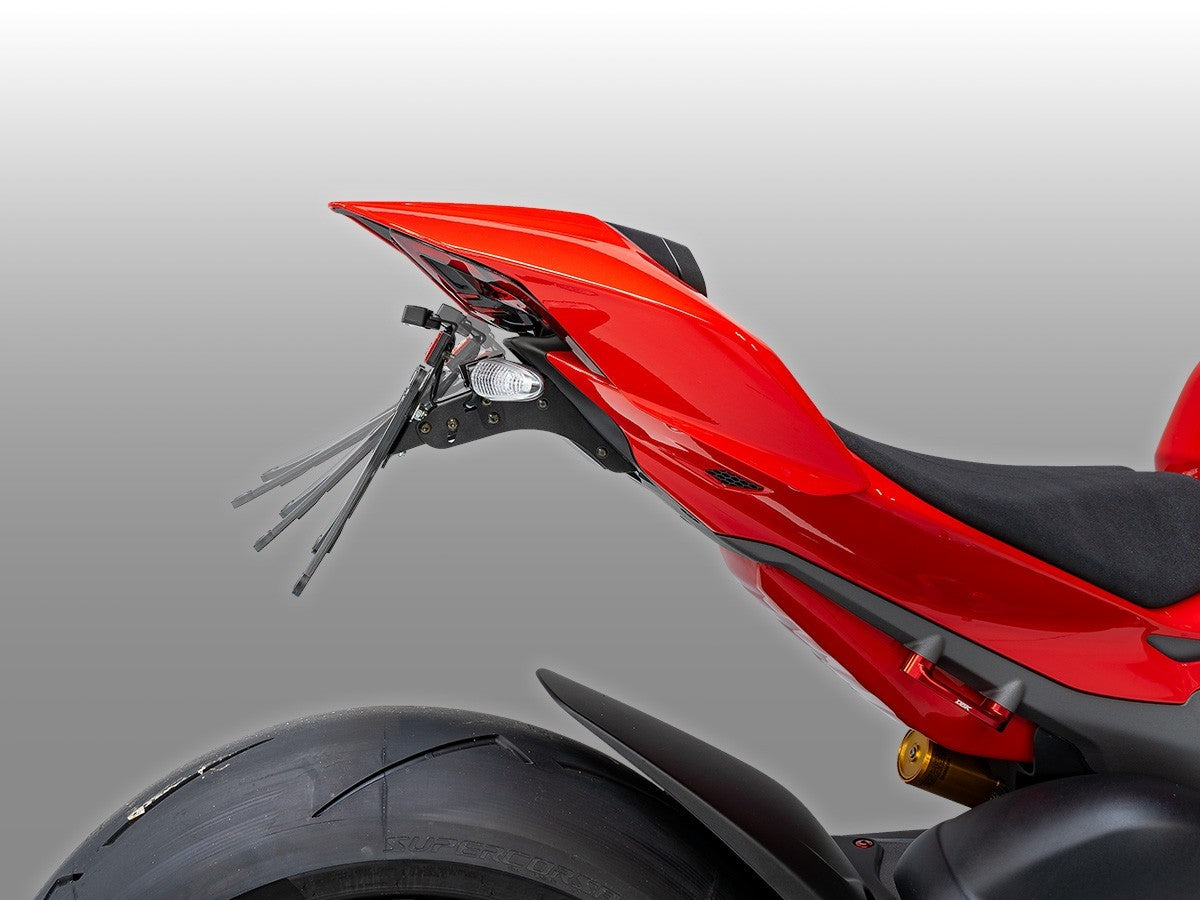 DBK / DUCABIKE PRT25 - Ducati Streetfighter V4 / Panigale V4 / V2 (2025+) Adjustable License Plate Holder – Accessories in the Motodeal Motorcycle Aftermarket Accessories and Parts Online Shop