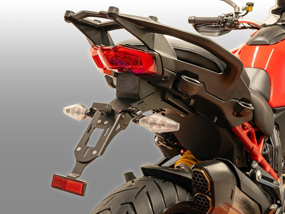 DBK DUCABIKE PRT26 Ducati Multistrada V4 Adjustable License Plate Holder – Accessories in the Motodeal Motorcycle Aftermarket Accessories and Parts Online Shop