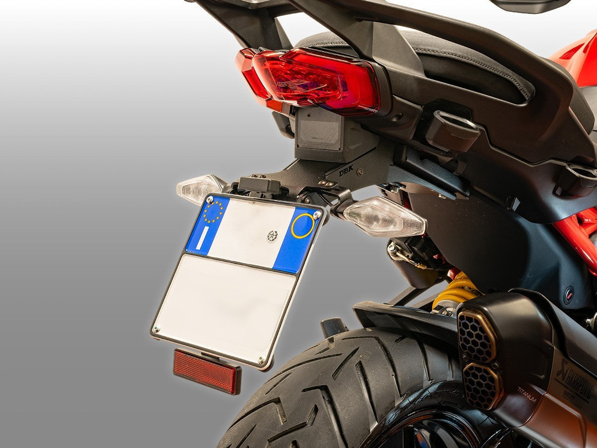 DBK DUCABIKE PRT26 Ducati Multistrada V4 Adjustable License Plate Holder – Accessories in the Motodeal Motorcycle Aftermarket Accessories and Parts Online Shop