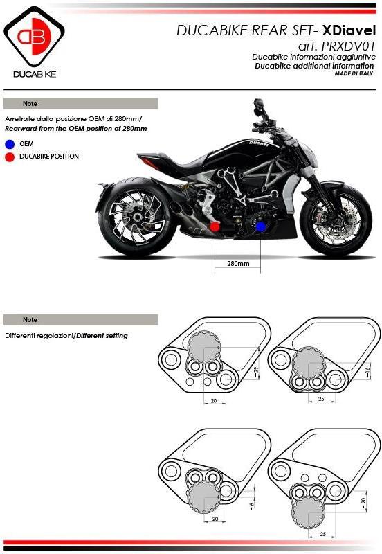 PRXDV01 - DUCABIKE Ducati XDiavel Adjustable Rearset – Accessories in the Motodeal Motorcycle Aftermarket Accessories and Parts Online Shop