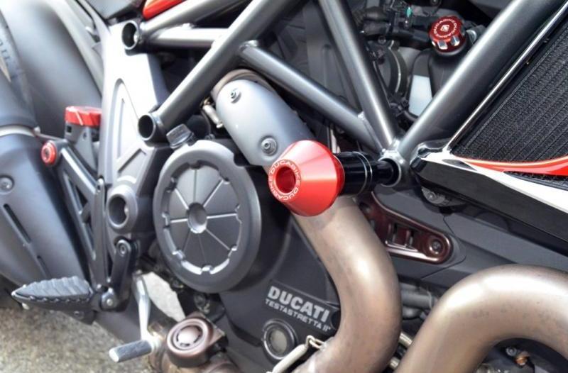PTDV02 - DUCABIKE Ducati Diavel 1200 (10/18) Frame Crash Protection Siders – Accessories in the Motodeal Motorcycle Aftermarket Accessories and Parts Online Shop