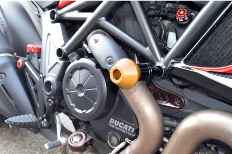 PTDV02 - DUCABIKE Ducati Diavel 1200 (10/18) Frame Crash Protection Siders – Accessories in the Motodeal Motorcycle Aftermarket Accessories and Parts Online Shop