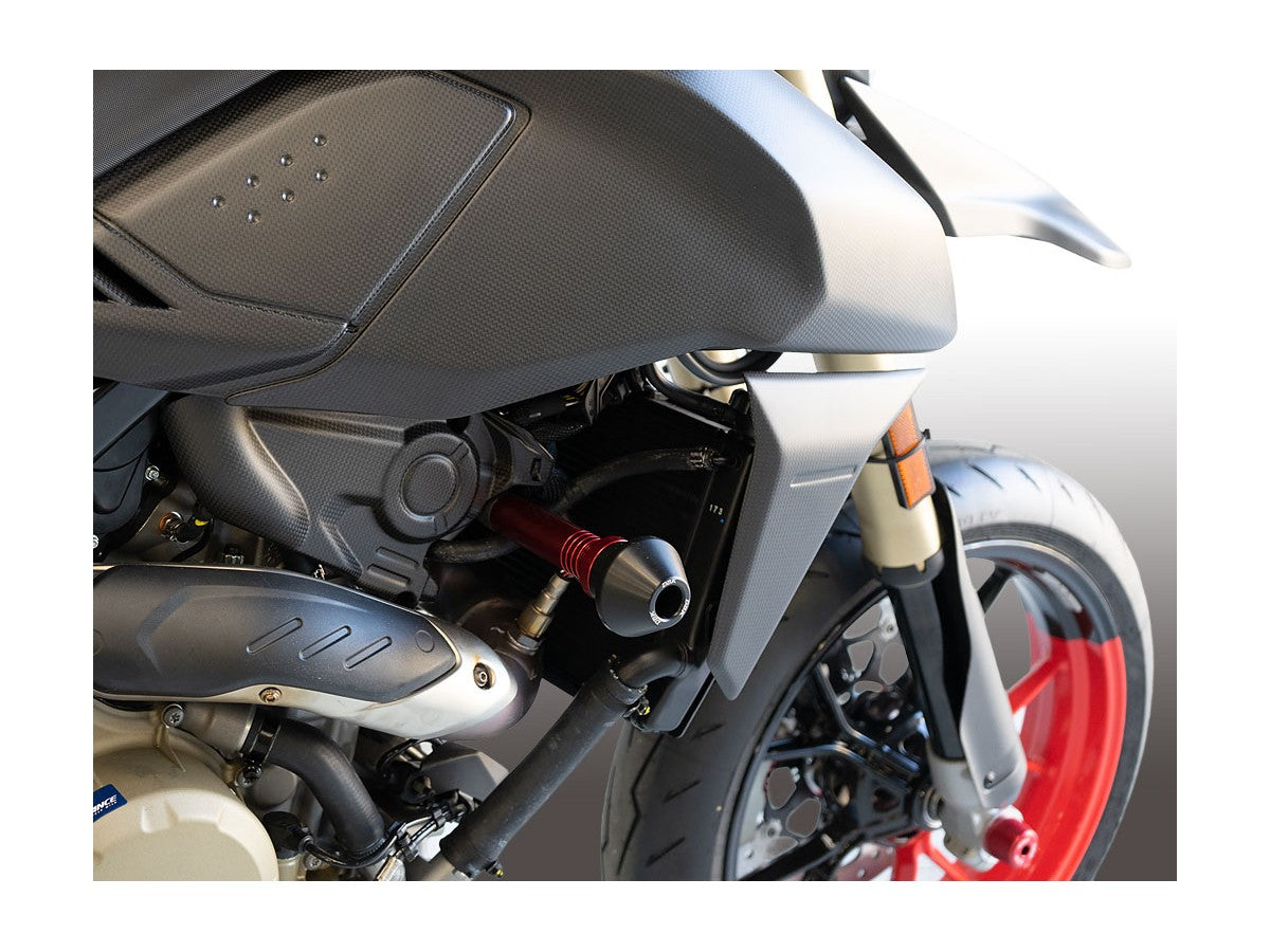DBK PTEL02 Ducati Hypermotard 698 Mono (2024+) Frame Crash Protection Sliders – Accessories in the Motodeal Motorcycle Aftermarket Accessories and Parts Online Shop