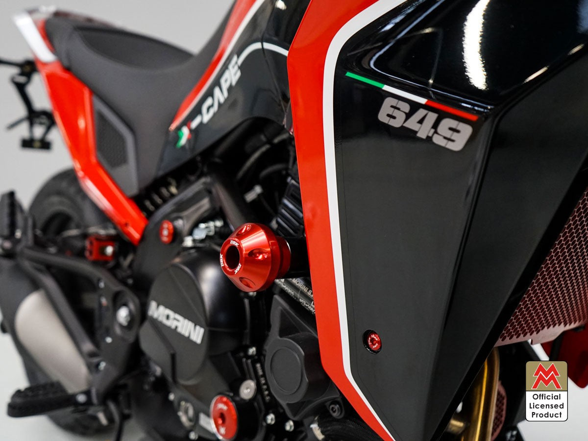 PTMM01 - DBK Moto Morini Seiemezzo SCR / STR / X-Cape 650 (2021+) Frame Protection Kit – Accessories in the Motodeal Motorcycle Aftermarket Accessories and Parts Online Shop
