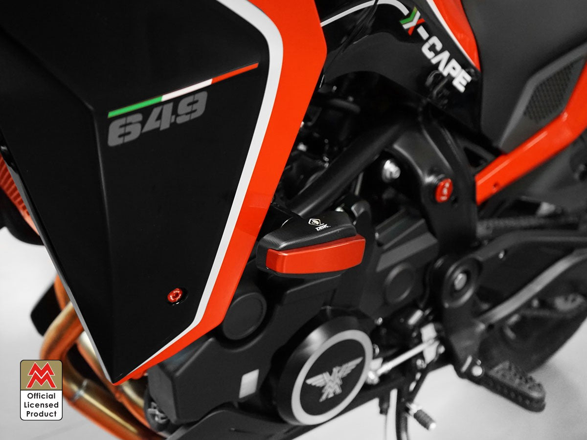 PTMM02 - DBK Moto Morini Seiemezzo SCR / STR / X-Cape 650 (2021+) Frame Protection Kit – Accessories in the Motodeal Motorcycle Aftermarket Accessories and Parts Online Shop