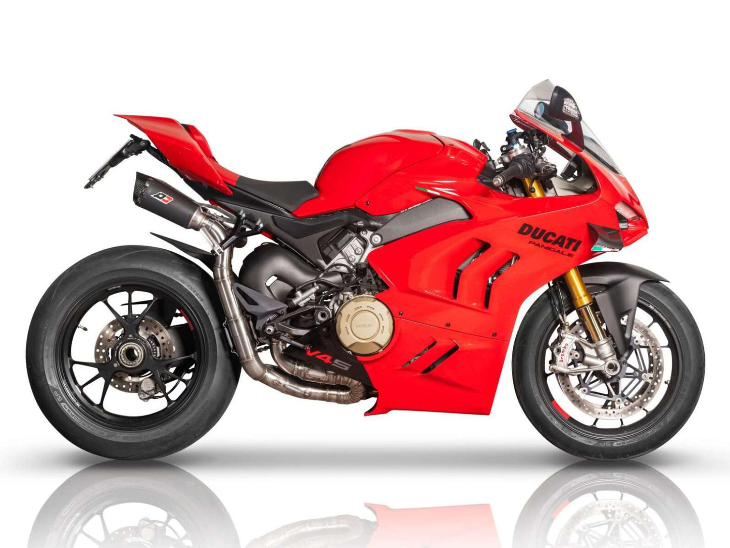 QD EXHAUST Ducati Panigale V4 (18/24) Semi-full Exhaust System "Gunshot Dark Matter" – Accessories in the 2WheelsHero Motorcycle Aftermarket Accessories and Parts Online Shop