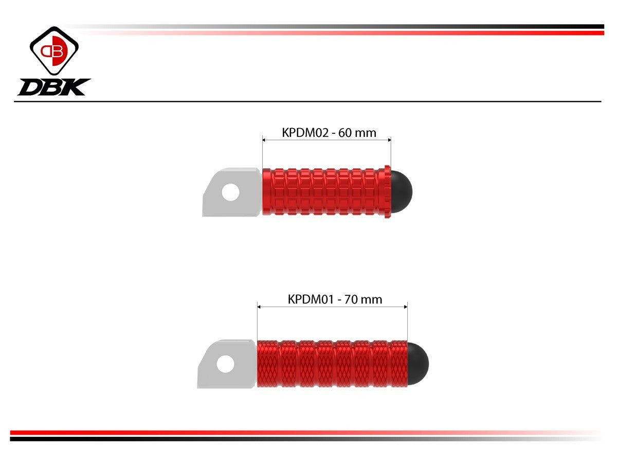 DBK DUCABIKE KPDM02+KAPM16 Ducati Panigale V4 / Streetfighter V4 (2025+) Footpegs (pilot; racing version; including adapters) – Accessories in the Motodeal Motorcycle Aftermarket Accessories and Parts Online Shop