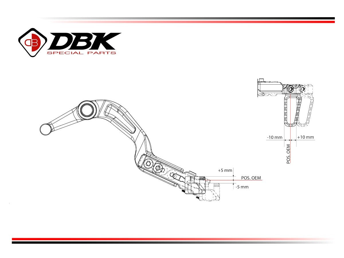 DBK DUCABIKE RPLF29 Ducati Multistrada V2 / V2S (2025+) Brake Lever – Accessories in the Motodeal Motorcycle Aftermarket Accessories and Parts Online Shop