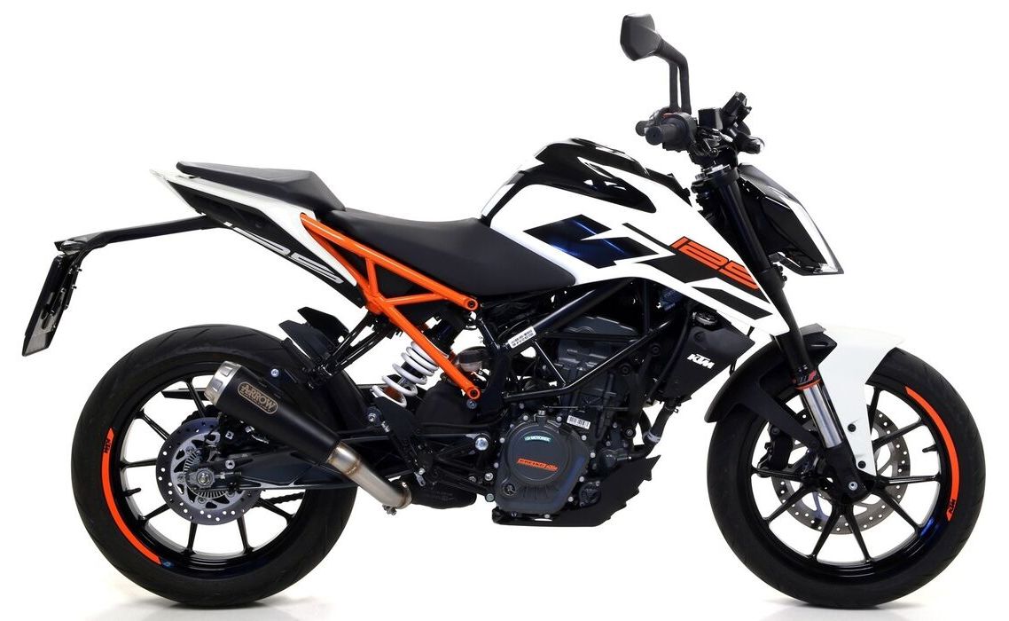 ARROW 71866PRN KTM 125 Duke (17/20) Dark Steel Slip-on Exhaust "Pro Race" – Accessories in the 2WheelsHero Motorcycle Aftermarket Accessories and Parts Online Shop