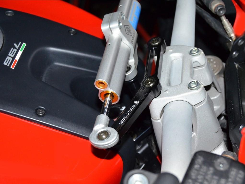 Ducati Monster 796 / 1100 Evo OHLINS Steering Damper + DBK / DUCABIKE Mounting Kit – Accessories in the Motodeal Motorcycle Aftermarket Accessories and Parts Online Shop