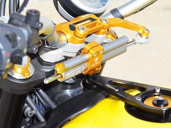 Ducati Scrambler (15/22) OHLINS Steering Damper + DBK / DUCABIKE Mounting Kit & Fuel Tank Cap – Accessories in the Motodeal Motorcycle Aftermarket Accessories and Parts Online Shop
