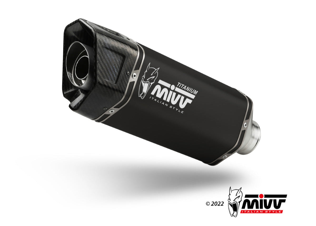 MIVV A.019 Aprilia RSV4 (2021+) Slip-on Exhaust "SR-1" (black; not approved) – Accessories in the 2WheelsHero Motorcycle Aftermarket Accessories and Parts Online Shop