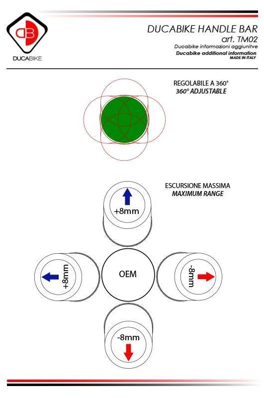 TM02 - DUCABIKE Ducati Scrambler / SuperSport Handlebar Tubes (Adjustable 2 degrees) – Accessories in the Motodeal Motorcycle Aftermarket Accessories and Parts Online Shop