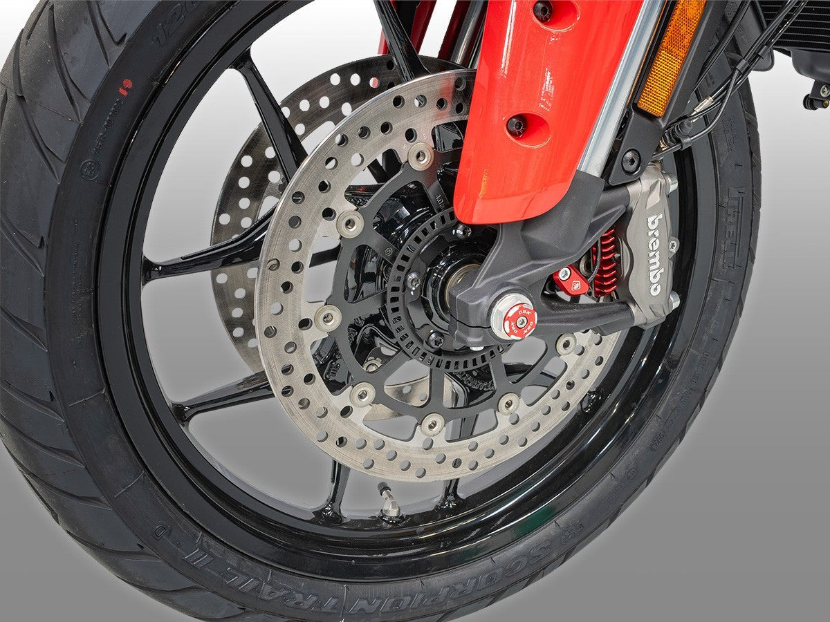 DBK DUCABIKE TRS04 Ducati Front Wheel Cap (left; bi-color) – Accessories in the Motodeal Motorcycle Aftermarket Accessories and Parts Online Shop