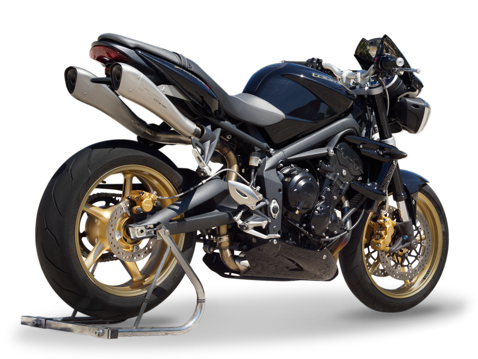 HP CORSE Triumph Street Triple (08/12) Dual Slip-on Exhaust "Hydroform Satin" (EU homologated) – Accessories in MotoDeal – Motorcycle Accessories and Parts Online Shop