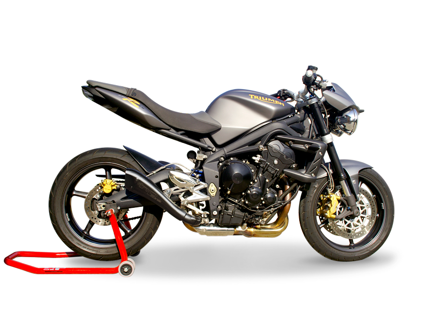 HP CORSE Triumph Street Triple (08/12) Slip-on Exhaust "Hydroform Black" (EU homologated) – Accessories in MotoDeal – Motorcycle Accessories and Parts Online Shop