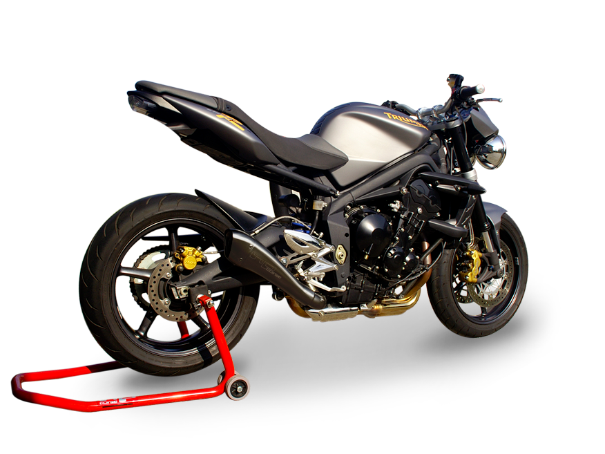 HP CORSE Triumph Street Triple (08/12) Slip-on Exhaust "Hydroform Black" (EU homologated) – Accessories in MotoDeal – Motorcycle Accessories and Parts Online Shop