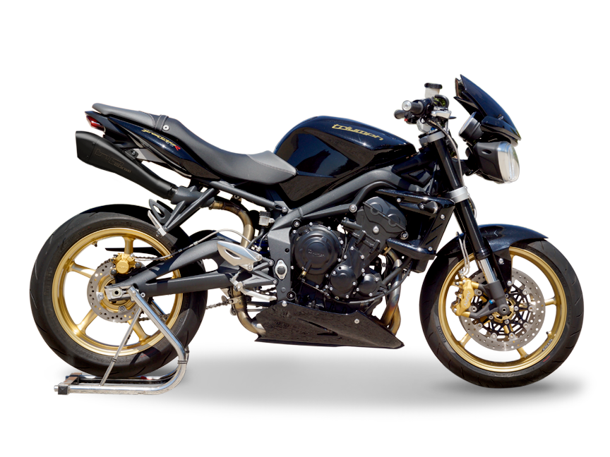 HP CORSE Triumph Street Triple (08/12) Dual Slip-on Exhaust "Hydroform Black" (EU homologated) – Accessories in MotoDeal – Motorcycle Accessories and Parts Online Shop