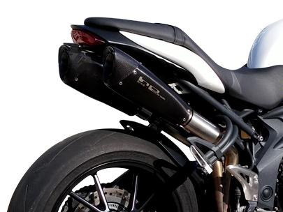 HP CORSE Triumph Speed Triple 1050 (11/15) Dual Slip-on Exhaust "Evoxtreme Black" (EU homologated) – Accessories in MotoDeal – Motorcycle Accessories and Parts Online Shop