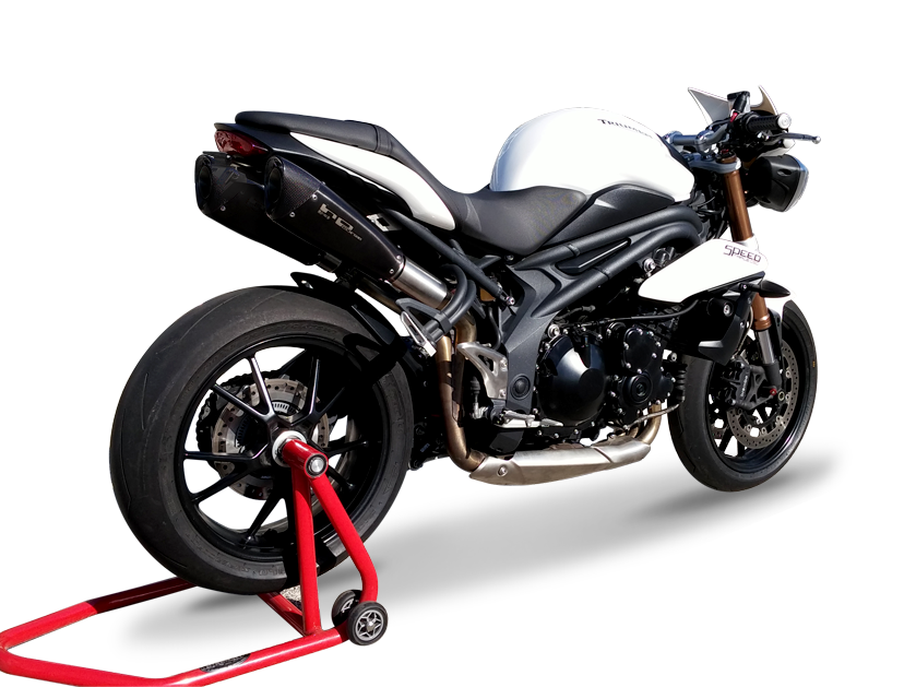 HP CORSE Triumph Speed Triple 1050 (11/15) Dual Slip-on Exhaust "Evoxtreme Black" (EU homologated) – Accessories in MotoDeal – Motorcycle Accessories and Parts Online Shop