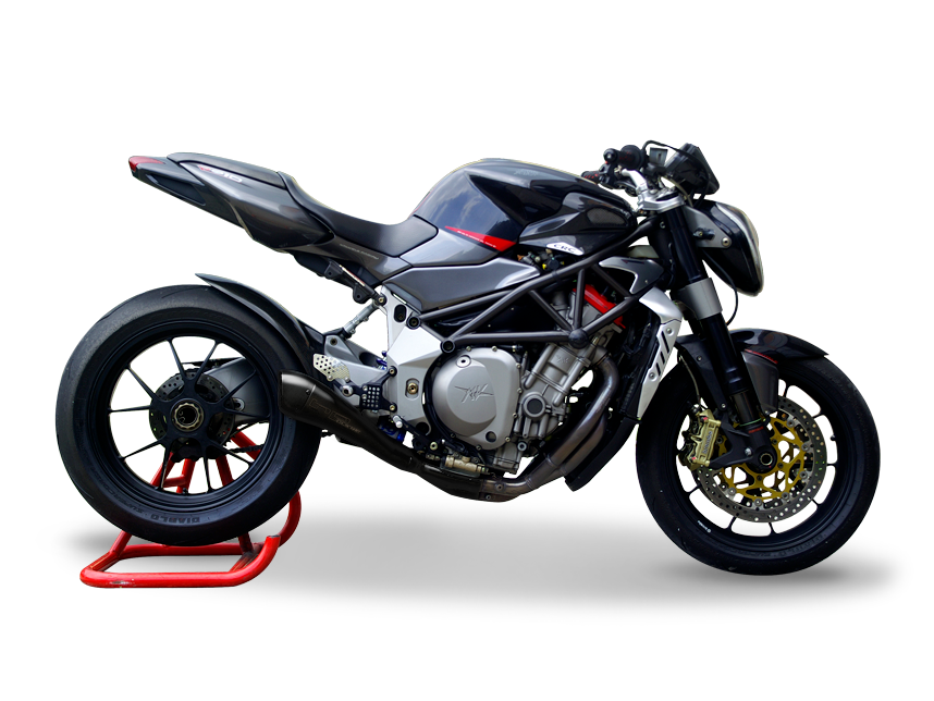 HP CORSE MV Agusta Brutale 910/750 Slip-on Exhaust "Hydroform Black" (EU homologated)