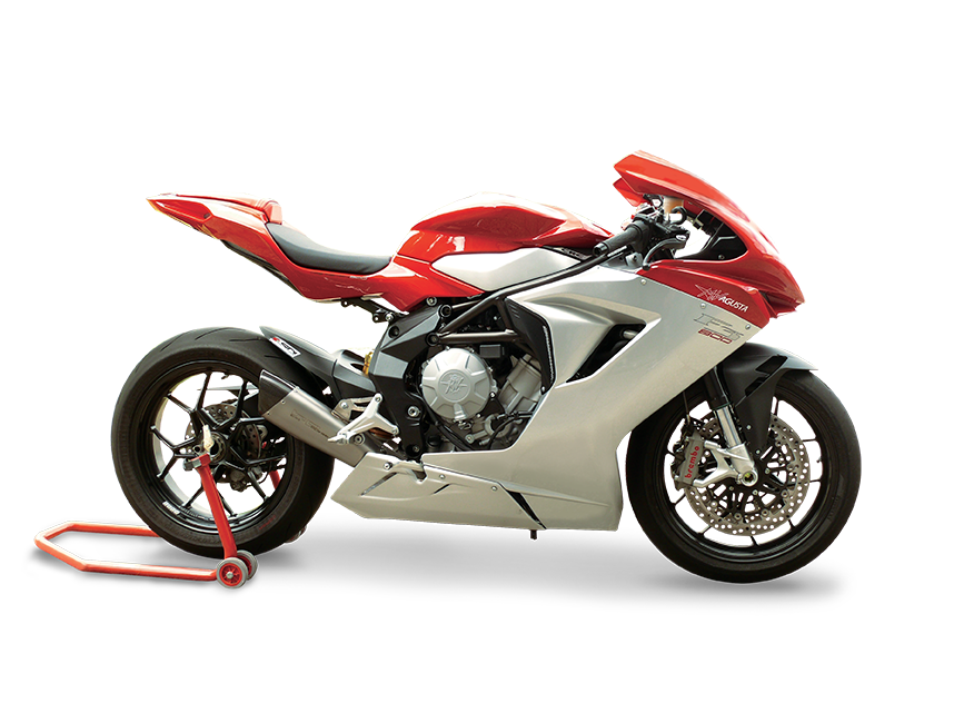 HP CORSE MV Agusta F3 Low Position Slip-on Exhaust "Evoxtreme 310 Satin" (EU homologated)