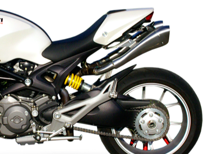 HP CORSE Ducati Monster 1100/796/696 Dual Slip-on Exhaust "Hydroform Satin" (EU homologated)