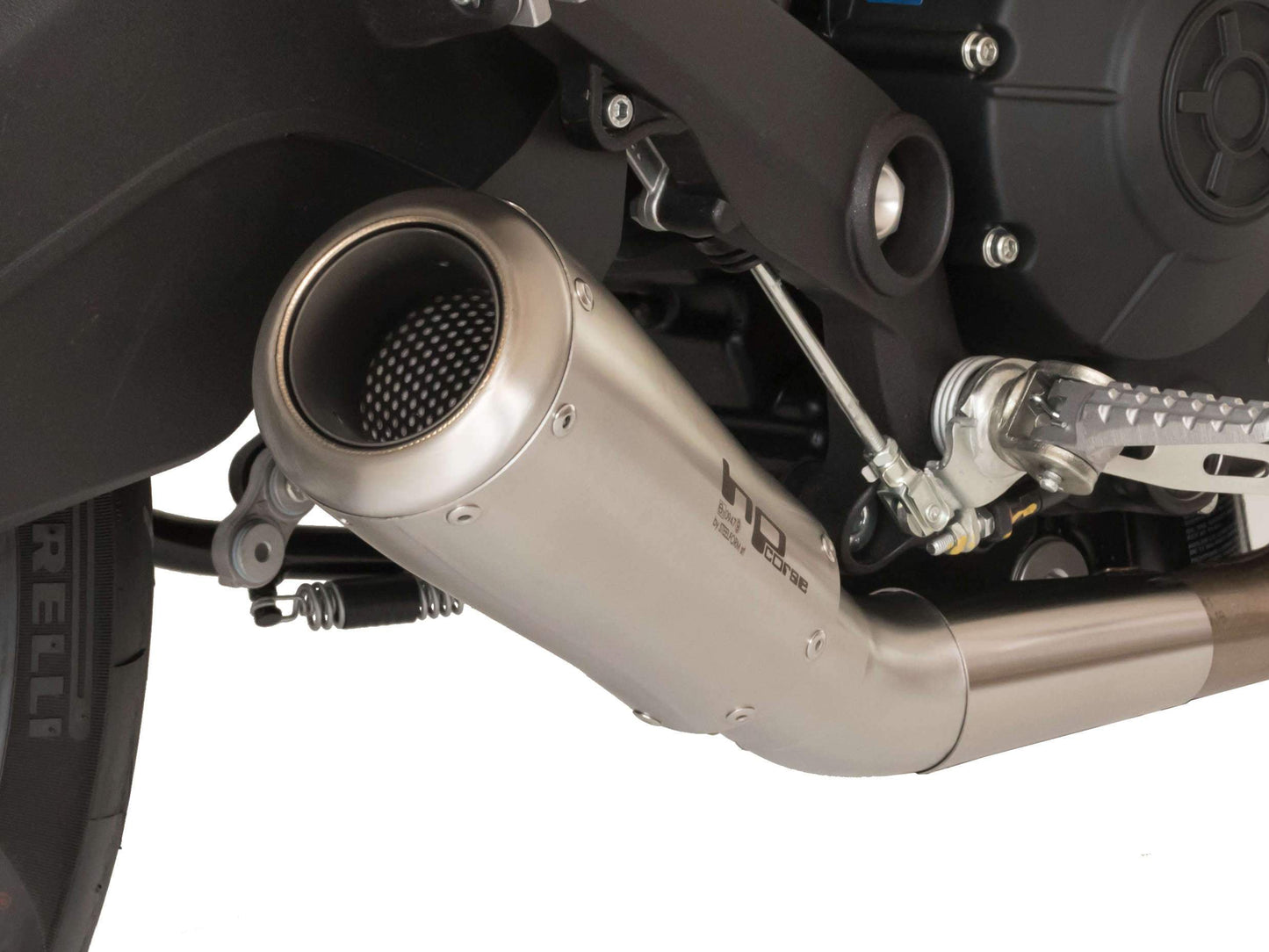 HP CORSE Ducati Monster 797 Slip-on Exhaust "GP-07 Satin Short" (racing; with aluminum ring)