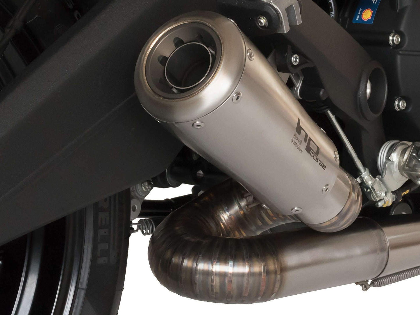 HP CORSE Ducati Monster 797 Slip-on Exhaust "GP-07 Satin" (racing; with aluminum ring)