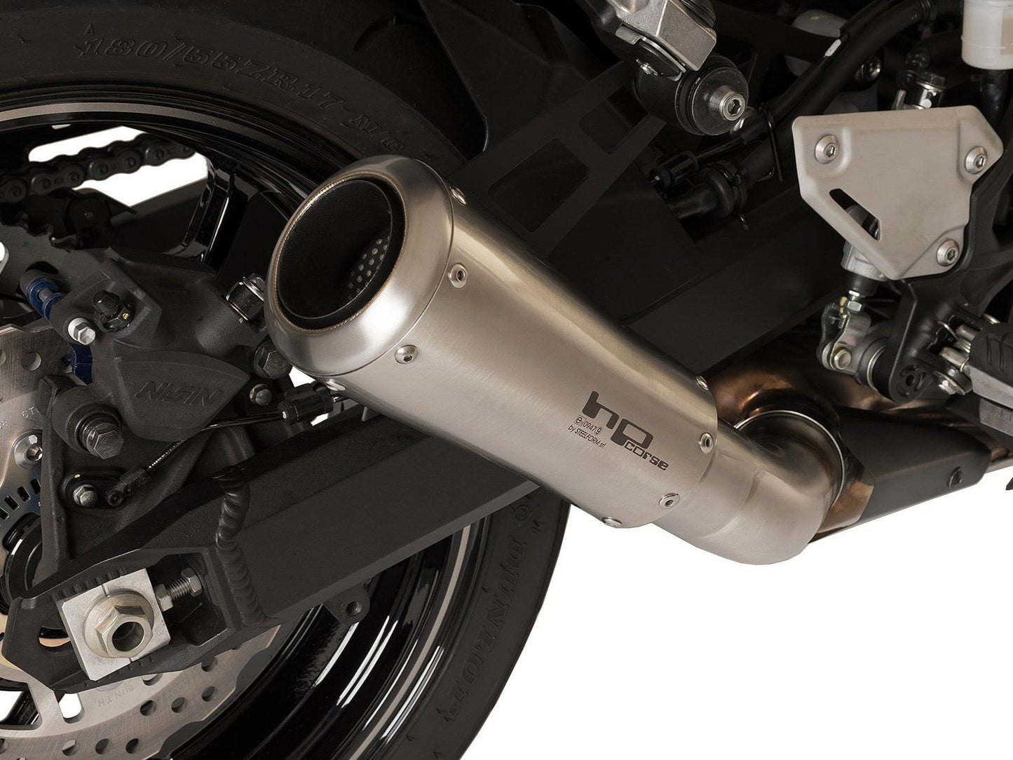 HP CORSE Kawasaki Z900 (17/19) Slip-on Exhaust "GP-07 Satin with Wire Mesh" (racing) – Accessories in MotoDeal – Motorcycle Accessories and Parts Online Shop