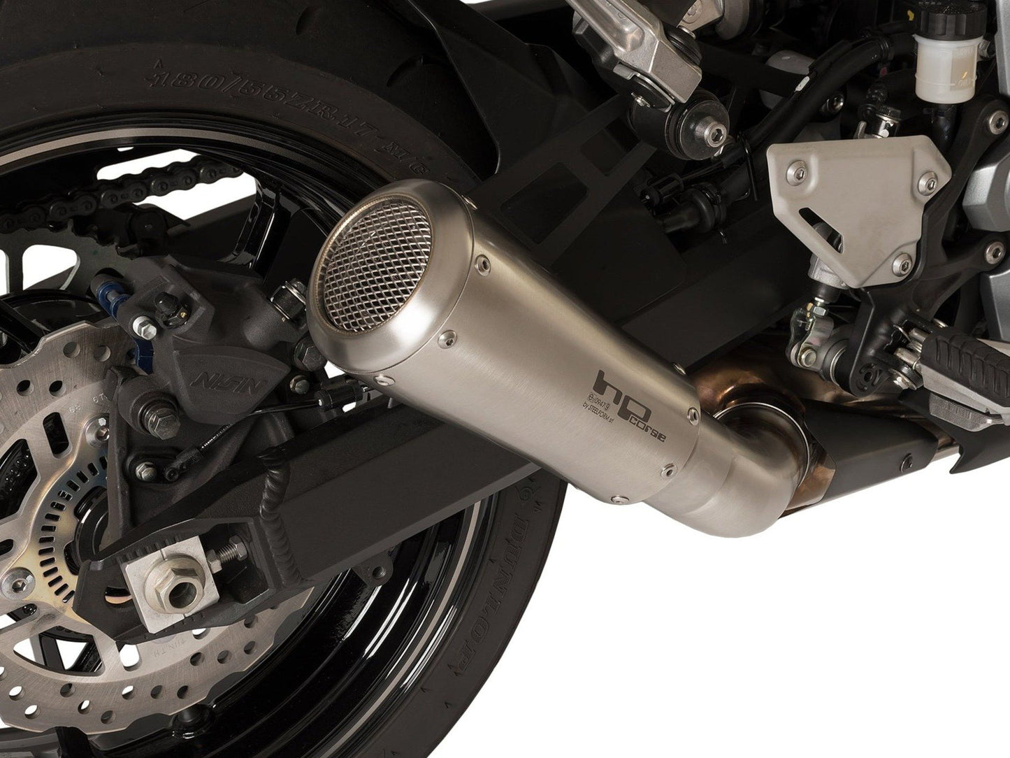 HP CORSE Kawasaki Z900 (17/19) Slip-on Exhaust "GP-07 Satin with Wire Mesh" (racing) – Accessories in MotoDeal – Motorcycle Accessories and Parts Online Shop