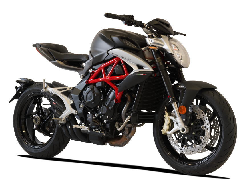 HP CORSE MV Agusta Brutale 800/RR Slip-on Exhaust "HydroTre Black" (racing; with carbon cover)