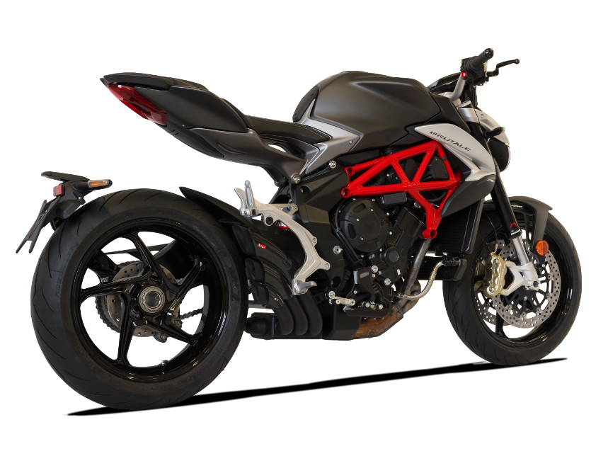 HP CORSE MV Agusta Brutale 800/RR Slip-on Exhaust "HydroTre Black" (racing; with carbon cover)