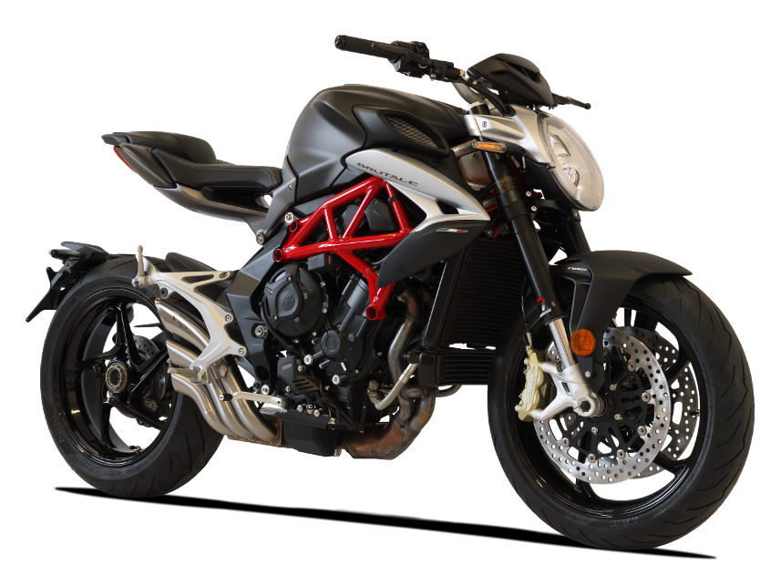 HP CORSE MV Agusta Brutale 800/RR Slip-on Exhaust "HydroTre Satin" (racing; with stainless steel cover)