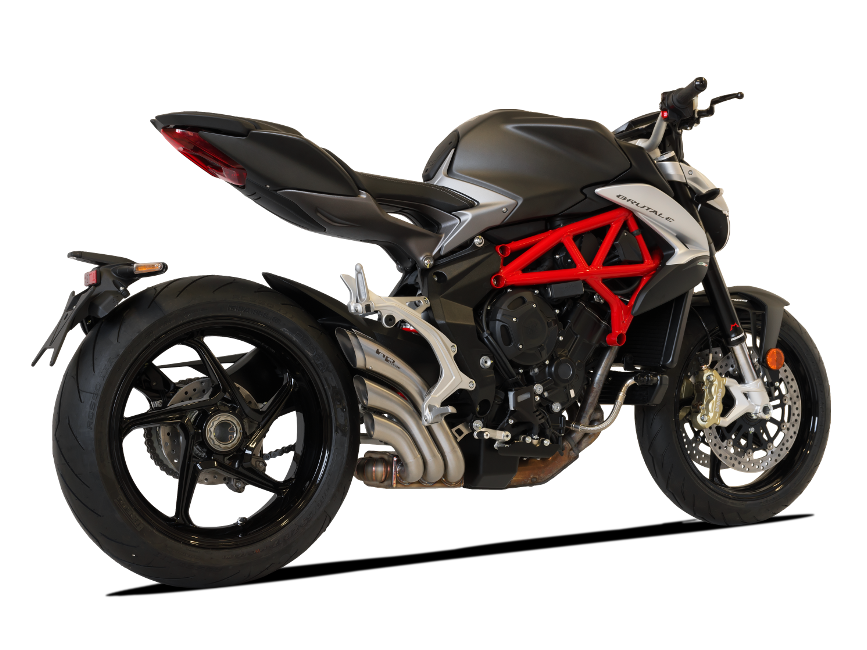 HP CORSE MV Agusta Brutale 800/RR Slip-on Exhaust "HydroTre Satin" (racing; with stainless steel cover)