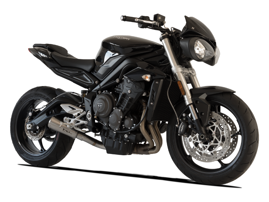 HP CORSE Triumph STREET TRIPLE 765 Slip-on Exhaust "GP-07 Satin with Aluminum Ring" (racing) – Accessories in MotoDeal – Motorcycle Accessories and Parts Online Shop