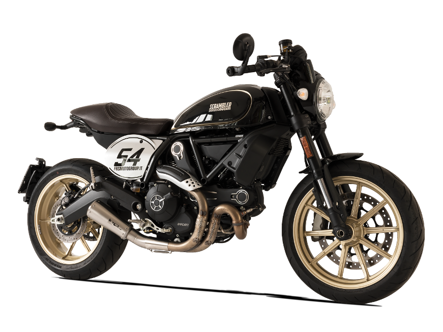 HP CORSE Ducati Scrambler 800 Slip-on Exhaust "GP-07 Satin" (EU homologated; with aluminum end-cap)