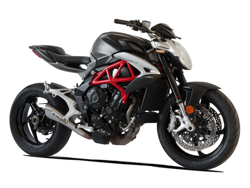 HP CORSE MV Agusta Brutale 800/RR Slip-on Exhaust "Hydroform Satin" (racing)