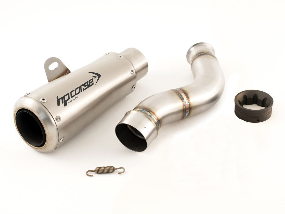 HP CORSE Triumph STREET TRIPLE 765 Slip-on Exhaust "GP-07 Satin with Aluminum Ring" (racing) – Accessories in MotoDeal – Motorcycle Accessories and Parts Online Shop