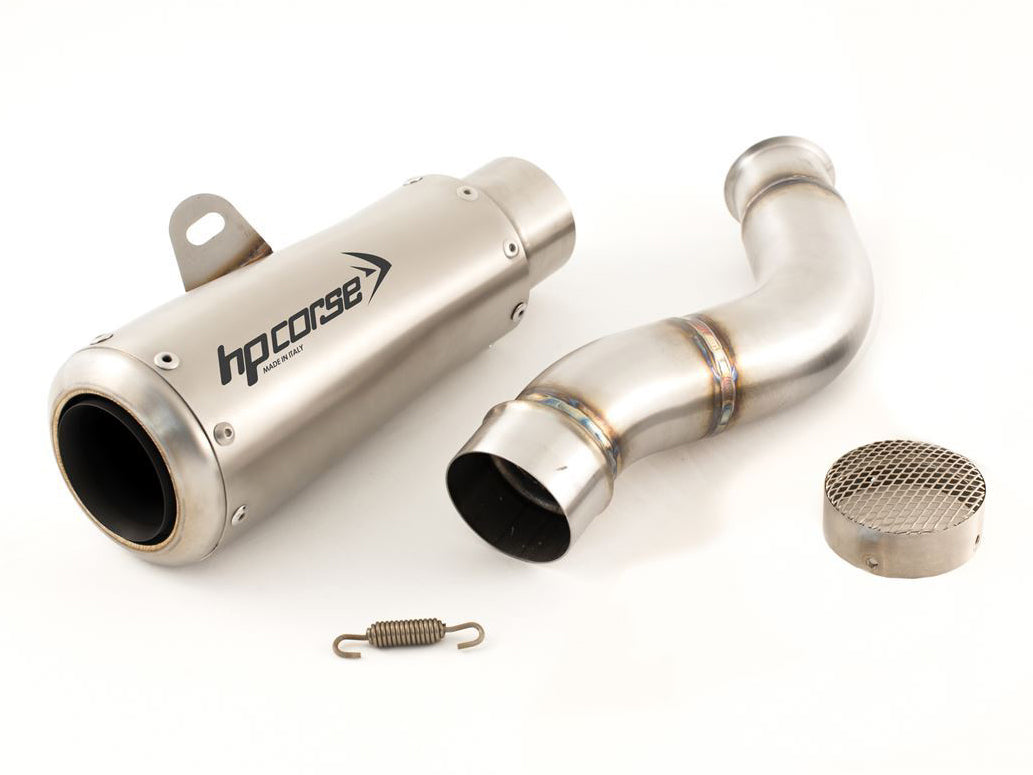 HP CORSE Triumph STREET TRIPLE 765 Slip-on Exhaust "GP-07 Satin with Wire Mesh" (racing) – Accessories in MotoDeal – Motorcycle Accessories and Parts Online Shop