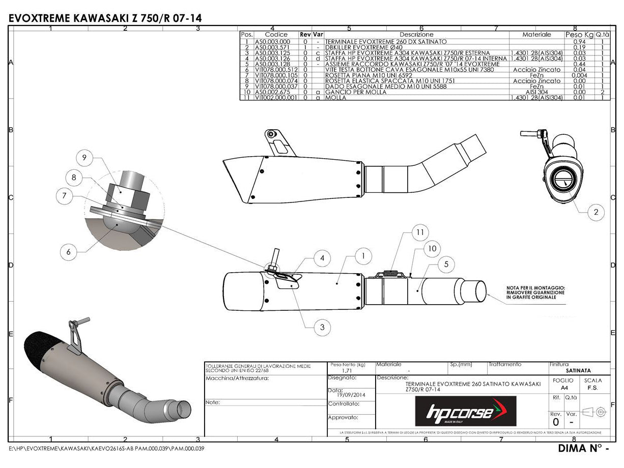 HP CORSE Kawasaki Z750 (07/12) Slip-on Exhaust "Evoxtreme Black" (racing) – Accessories in MotoDeal – Motorcycle Accessories and Parts Online Shop