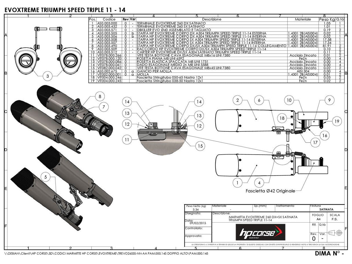 HP CORSE Triumph Speed Triple 1050 (11/15) Dual Slip-on Exhaust "Evoxtreme Black" (EU homologated) – Accessories in MotoDeal – Motorcycle Accessories and Parts Online Shop