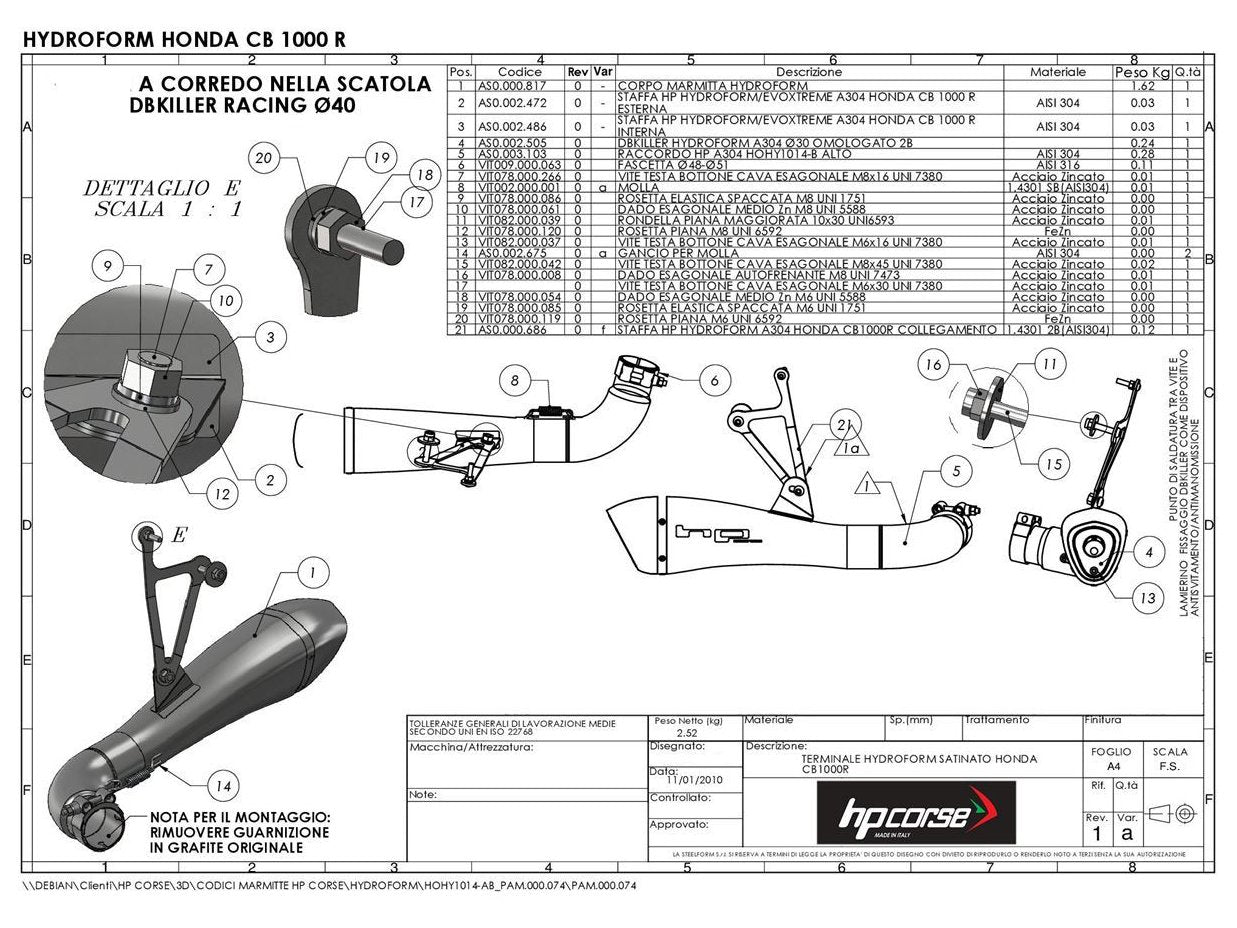 HP CORSE Honda CB1000R Slip-on Exhaust "Hydroform Satin Single" (high position) – Accessories in MotoDeal – Motorcycle Accessories and Parts Online Shop