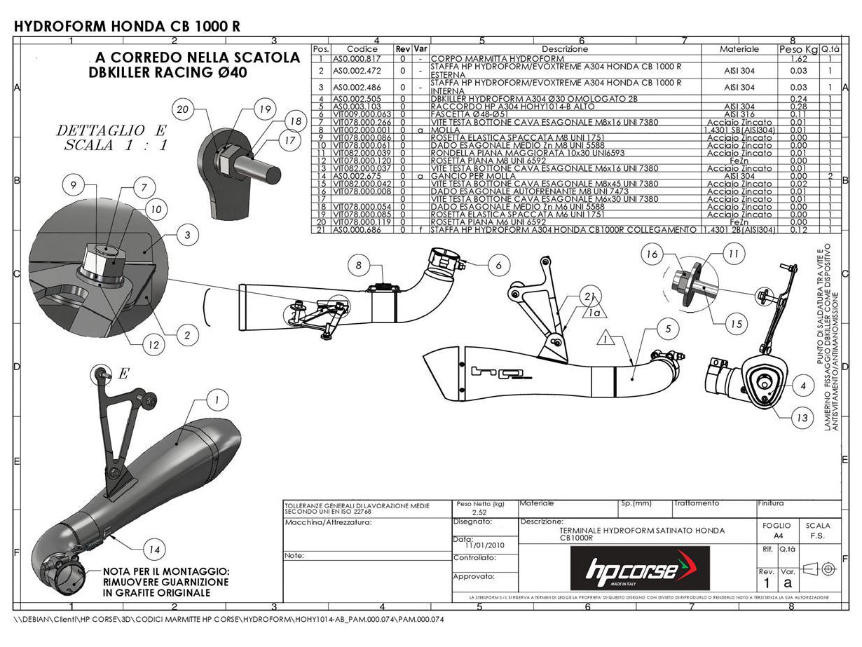 HP CORSE Honda CB1000R Slip-on Exhaust "Hydroform Black Single" (high position) – Accessories in MotoDeal – Motorcycle Accessories and Parts Online Shop