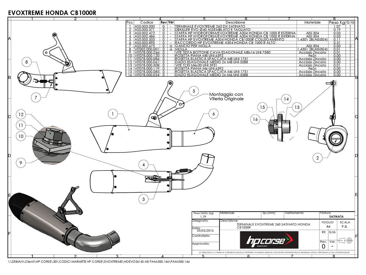 HP CORSE Honda CB1000R Slip-on Exhaust "Evoxtreme Black Single" (high position) – Accessories in MotoDeal – Motorcycle Accessories and Parts Online Shop