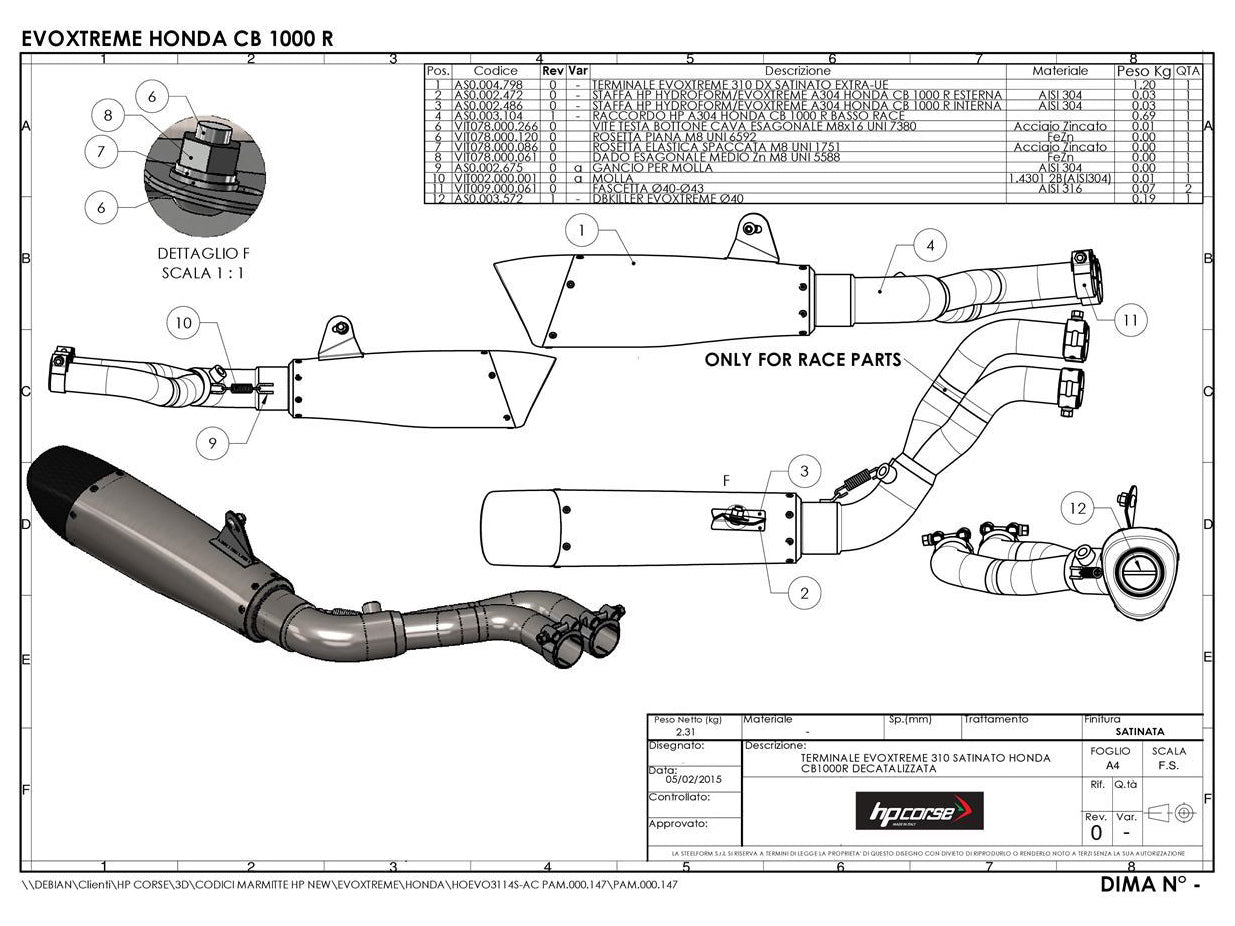 HP CORSE Honda CB1000R Slip-on Exhaust "Evoxtreme Satin Single" (low position) – Accessories in MotoDeal – Motorcycle Accessories and Parts Online Shop